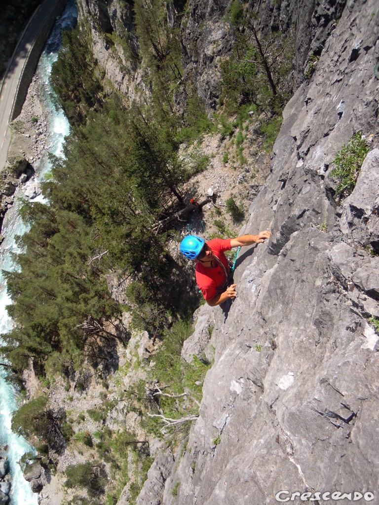 stage initiation escalade Queyras calcaire grande voie