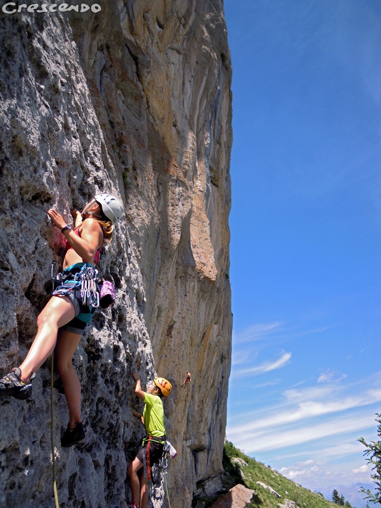 Céüse, grande face facile