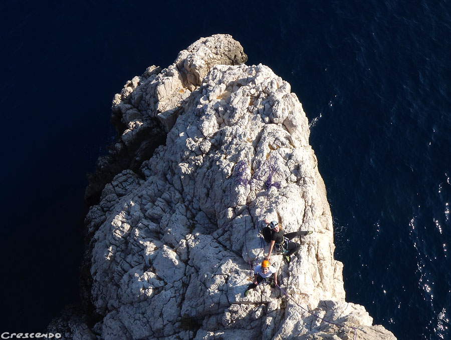 Cours d'escalade dans les Calanques (Marseille) - Bec de Sormiou