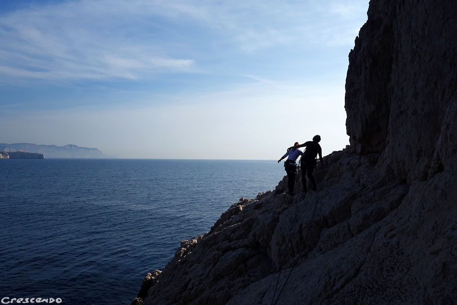 Stage initiation escalade grandes voies Bec de Sormiou