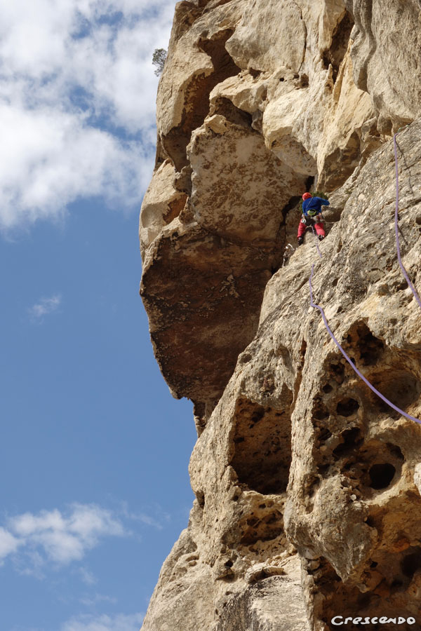 Pendule, Cap Canaille - Stage d'escalade en falaise