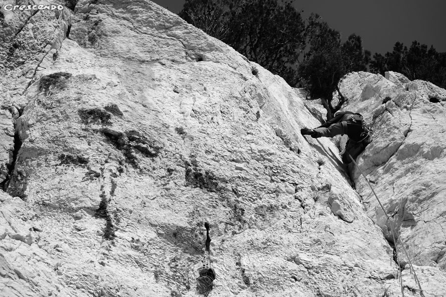 initiation sur les sites d'escalade des calanques - Castelvieil