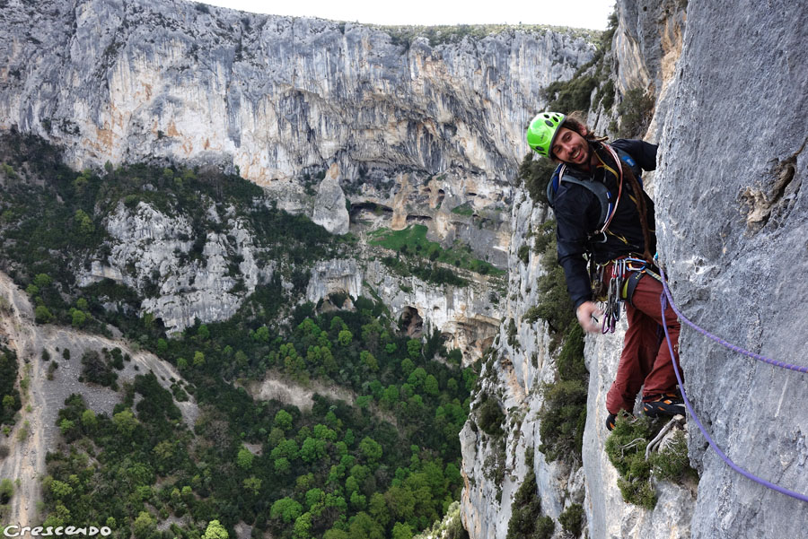 Verdon les Caquous - Stage d'escalade en falaise avec un moniteur BE
