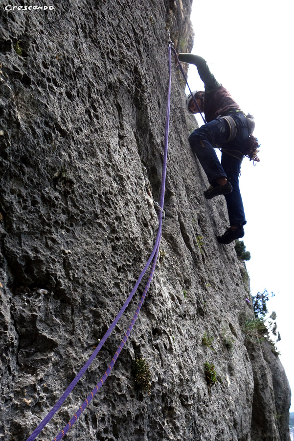 Grande voie Verdon - stage d'escalade avec moniteur