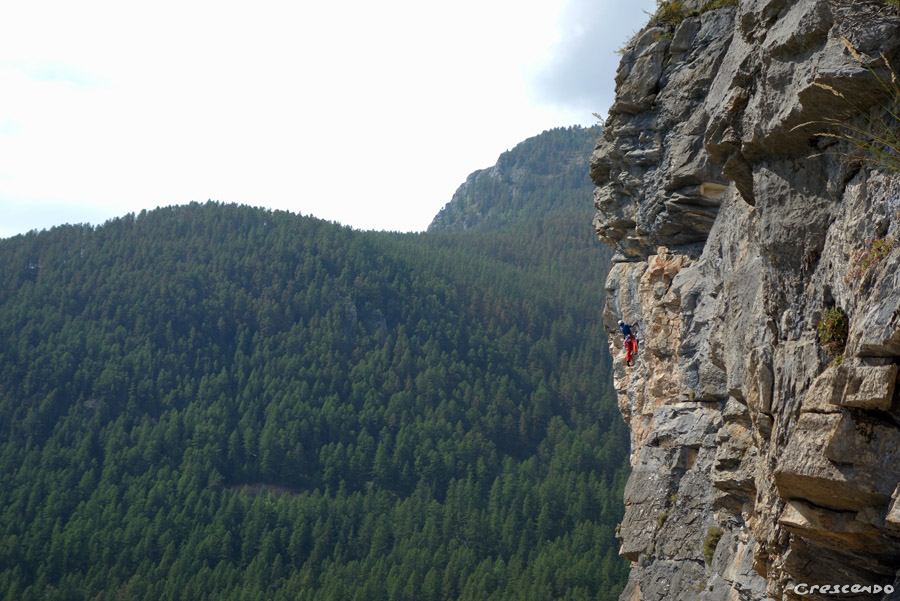 escalade, grande-voie dans les hautes-alpes