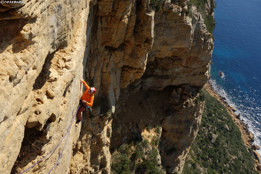 escalade au Cap Canaille, Ciao Bella, grimper Calanques