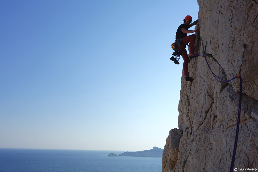 apprendre l'escalade, stage grande voie