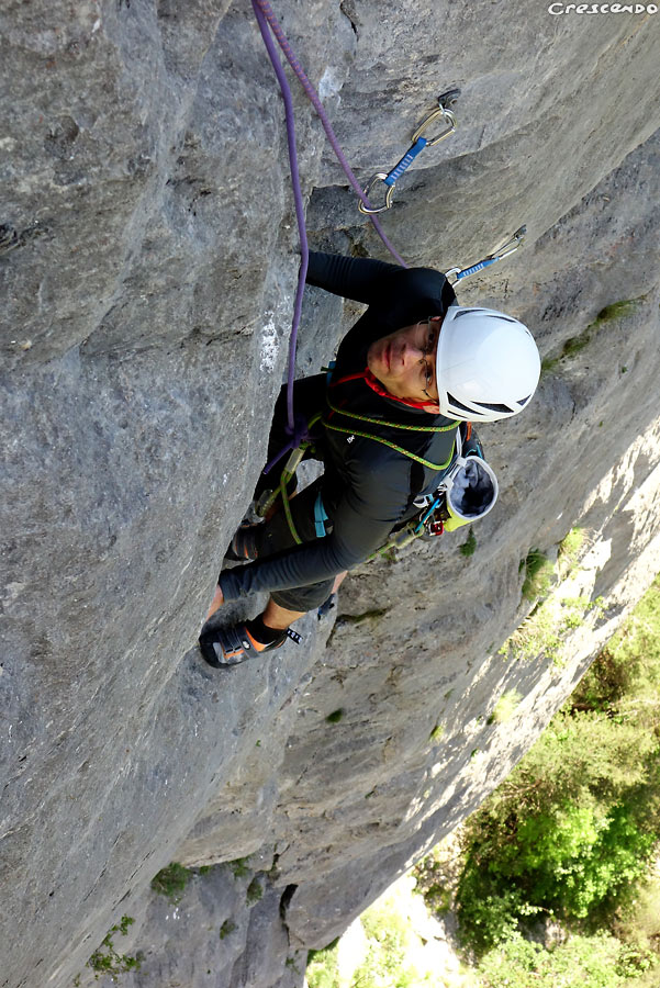 grande voie calcaire, grande voie Fournel, La porte du ciel escalade