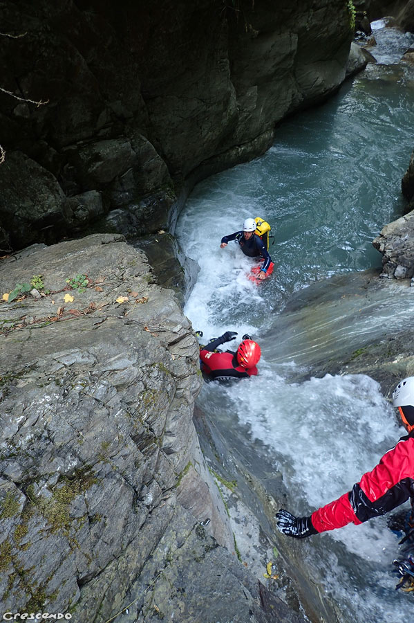 canyoning hautes-alpes, canyon de Dormillouse, cascade Chichin