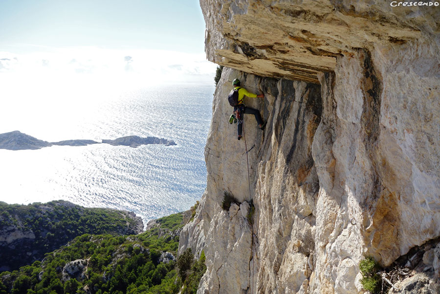 l'escalade dans les Calanques, moniteur escalade