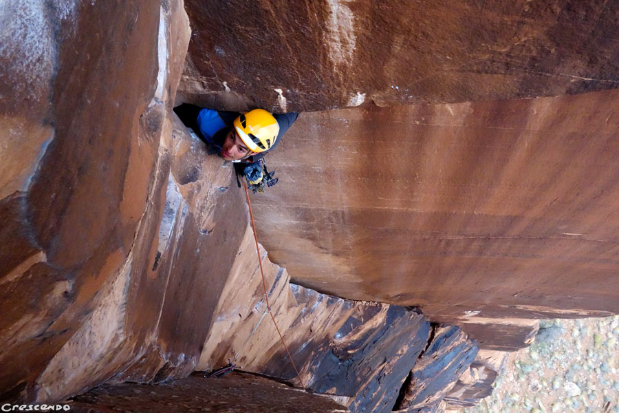 Lightouse tower, escalade région de Moab, grimpe en fissure
