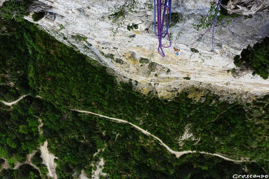 escalade grande voie, grimper en grande voie, escalade Hérault