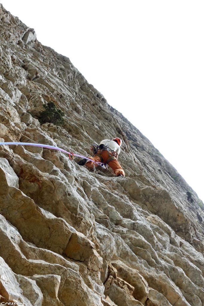 escalade dans l'Hérault, grande voie Montpellier