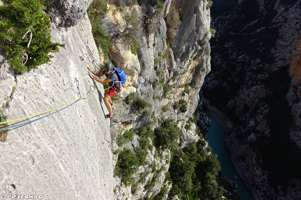 grande voie escalade, Adieu Zidane, escalade Verdon