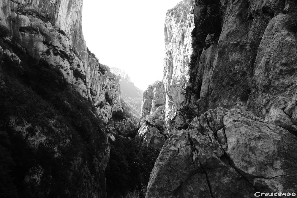 Couloir Samson, grimper Verdon