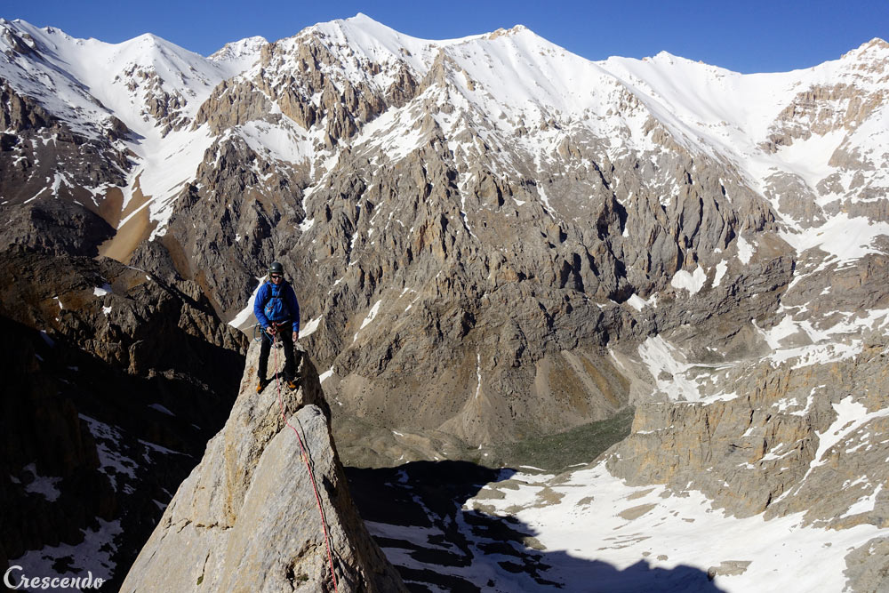 Aladaglar view, moniteur d'escalade, grande voie