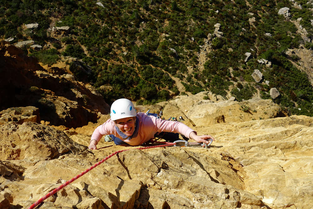 escalade en hiver, moniteur stage escalade, grimper en grande voie