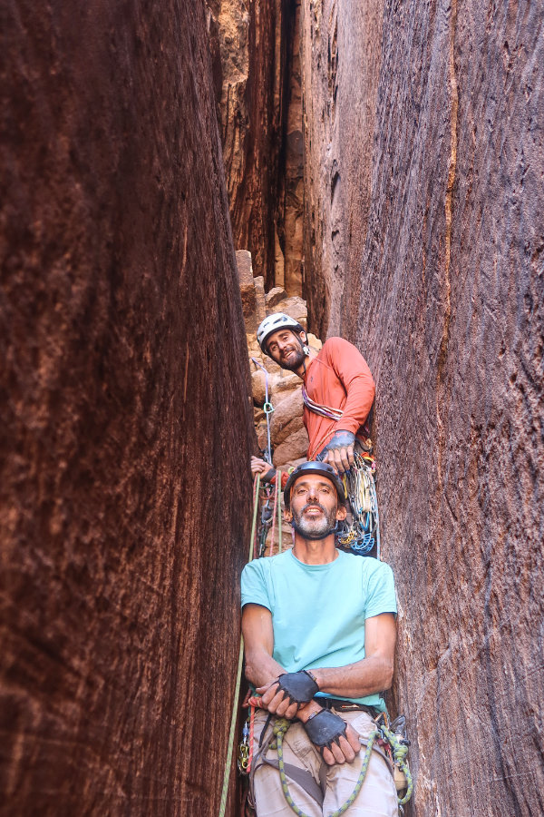 relais escalade, Wadi Rum climbing