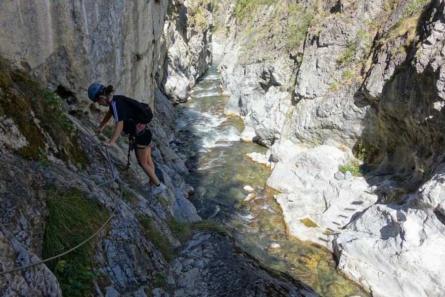 Via ferrata sur le Guil