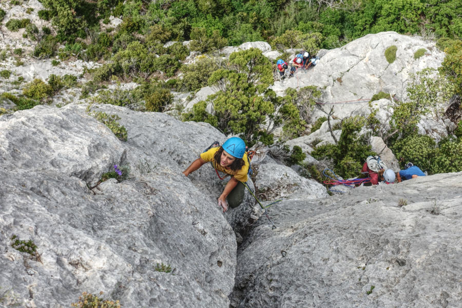 Séjour escalade grande voie, voie facile Verdon
