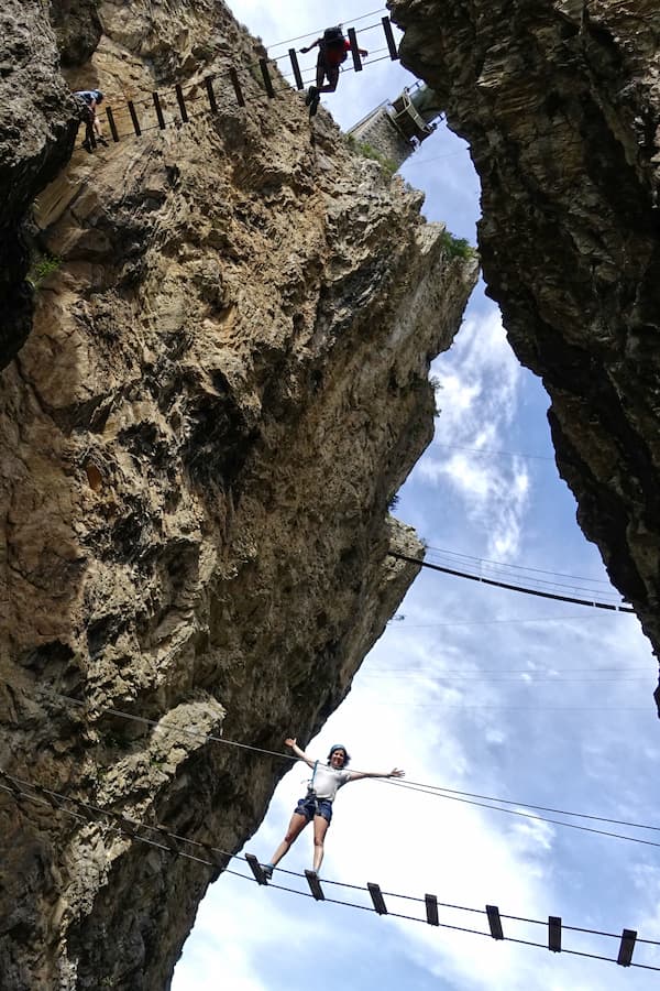 passerelle via ferrata sportive