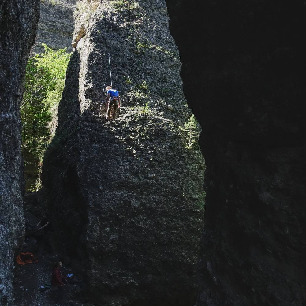 grimper en falaise